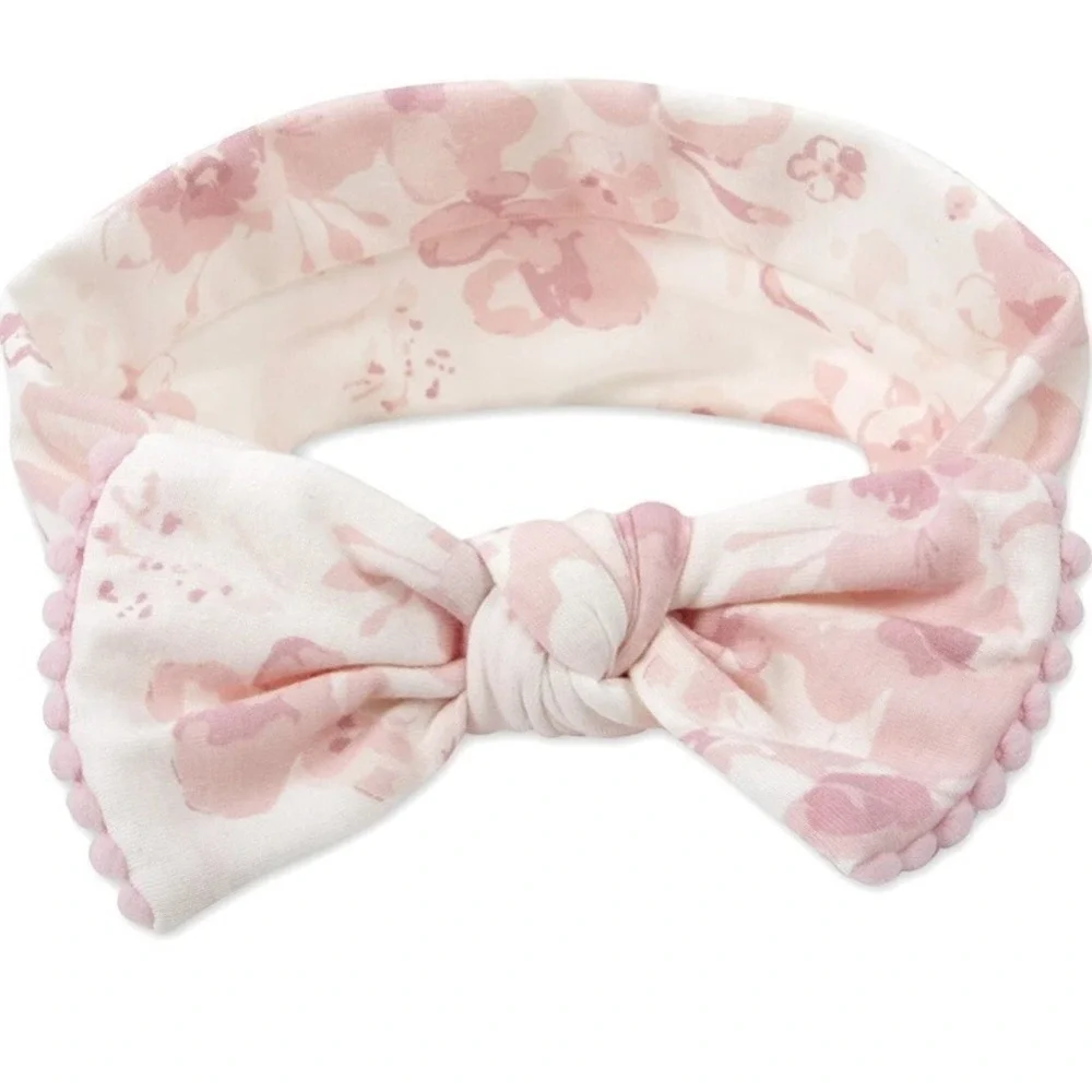 Wendy Bellissimo Girls Photo Op Headband & Swaddle Pink New with Tags Floral